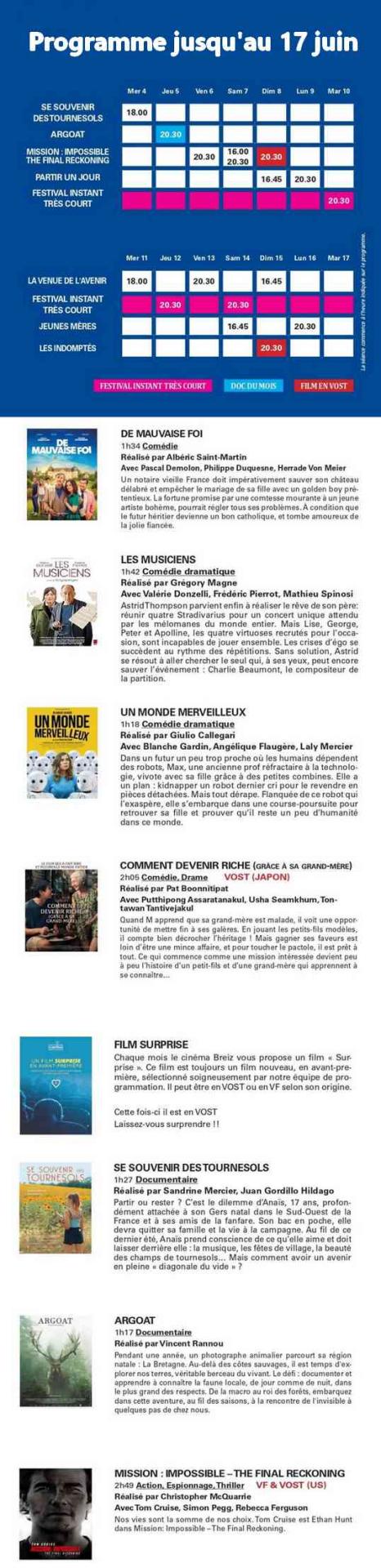 Cine prog juin 2